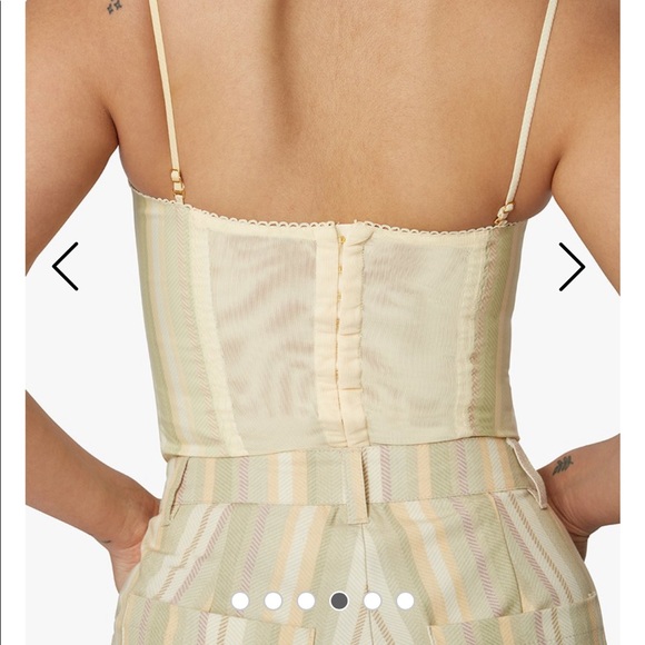 underwire chevron stripe corset